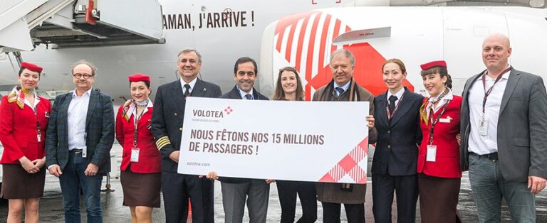 Comemoração do passageiro 15 milhões da Volotea em Nantes