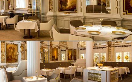 Sala de refeições do restaurante White Room do NH Collection Grand Hotel Krasnapolsky
