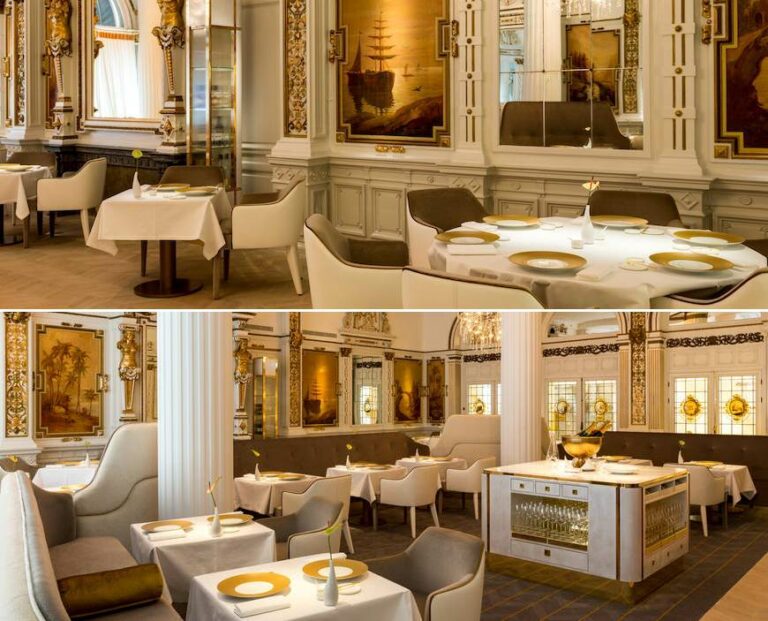 Sala de refeições do restaurante White Room do NH Collection Grand Hotel Krasnapolsky