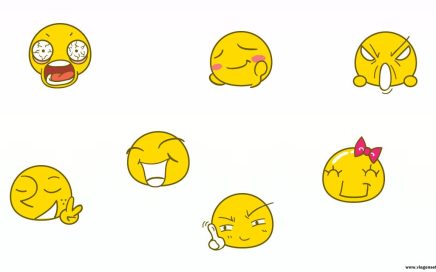 Bonecos com diversas expressões faciais