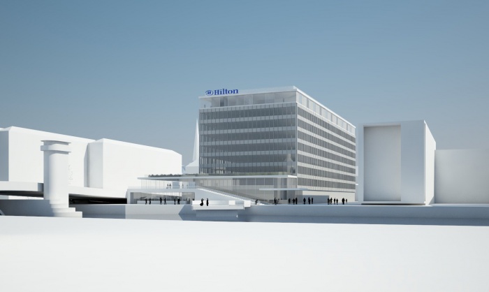 Projecto do hotel Hilton em Copenhaga na Dinamarca para abrir em 2020