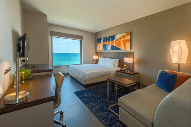 Quarto com vista de mar do hotel Hyatt Place Macaé no Rio de Janeiro