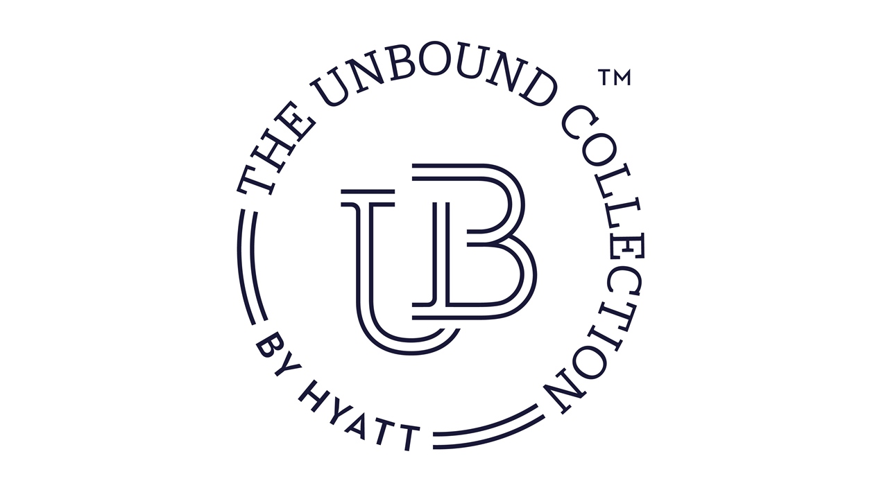Logo da marca de hotéis The Unbound Collection by Hyatt