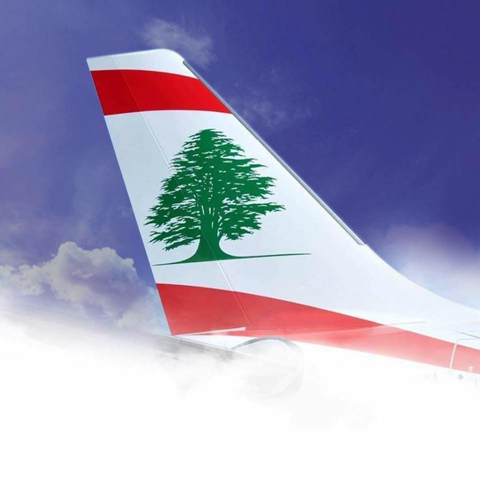 Cauda de uma aeronave da companhia aérea Middle East Airlines (MEA)