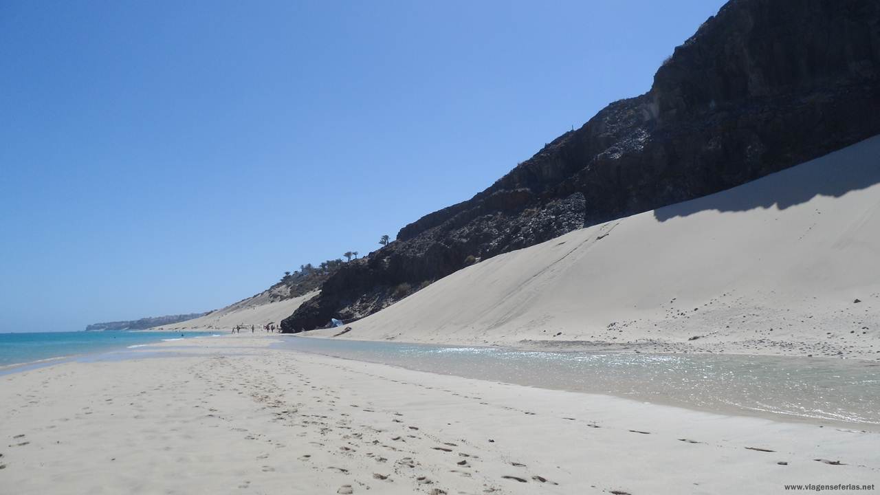 Praia de Mal Nombre, Sotavento de Fuerteventura nas Canárias