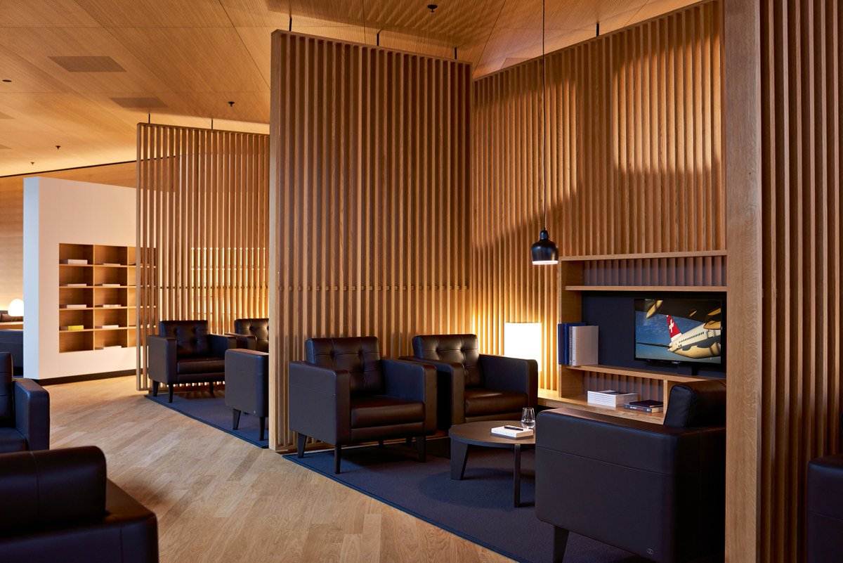 Suites do SWISS First Lounge A no aeroporto de Zurique