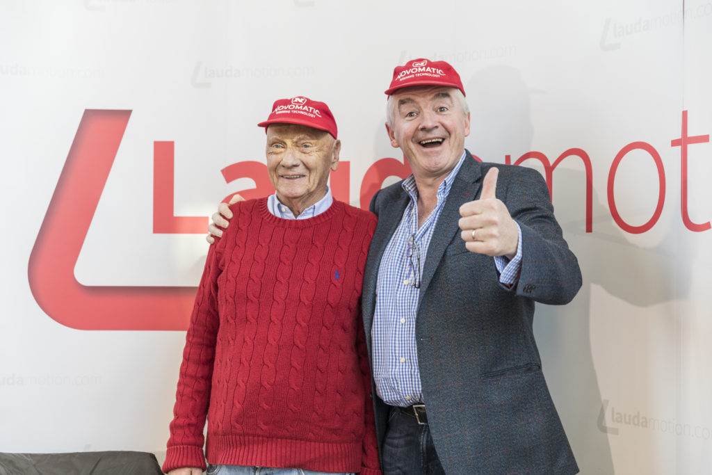Niki Lauda da Laudamotion e Michael O'Leary da Ryanair
