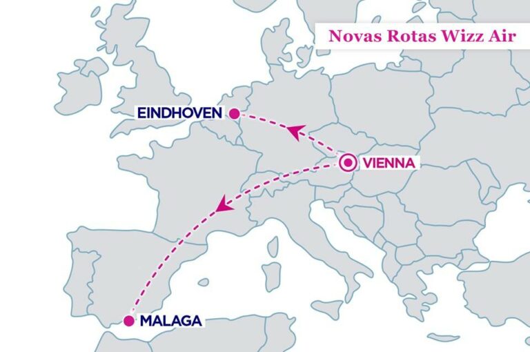 Rotas da Wizz Air de Viena para Málaga e Eindhoven