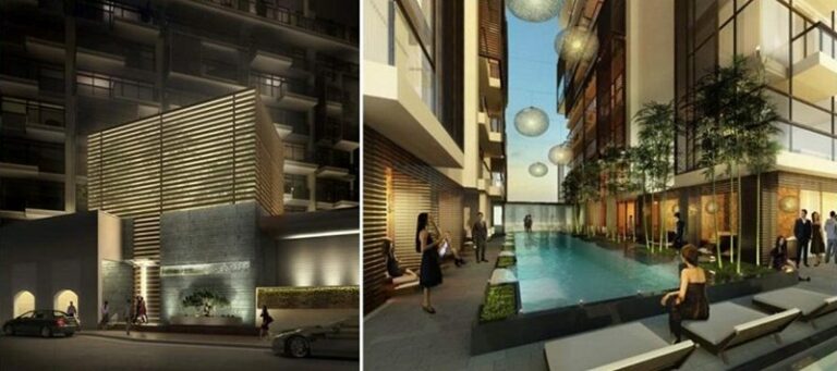 Exterior e jardins do hotel Nobu Tel Aviv (Maquete)