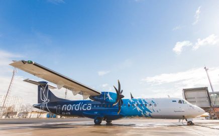 Aeronave ATR 72-600 da companhia aérea Nordica