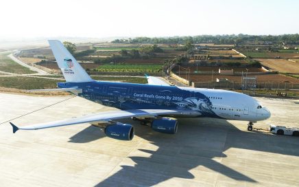 Aeronave Airbus A380 da companhia aérea Hi-Fly