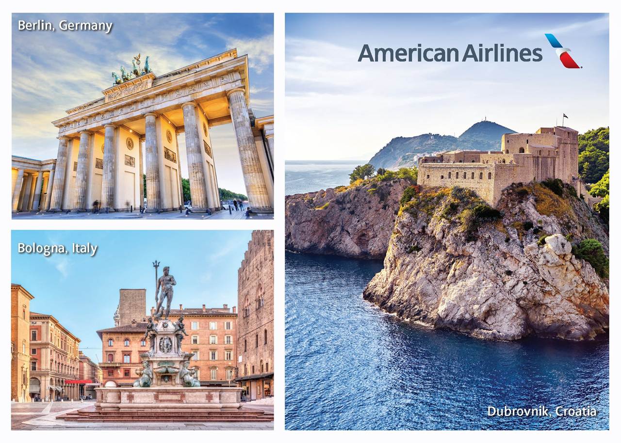 Berlim, Dubrovnik e Bolonha novos destinos da American Airlines