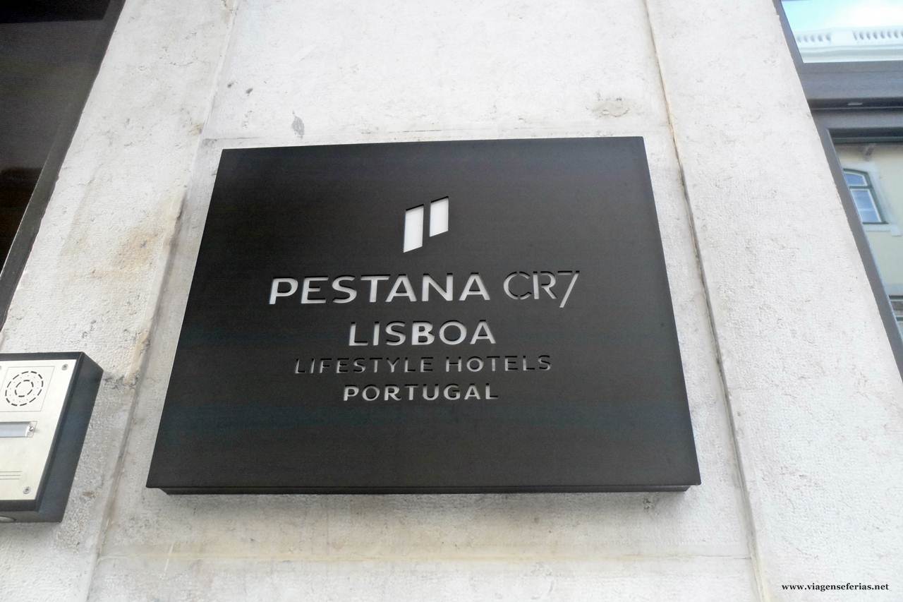 Placa do hotel Pestana CR7 Lisboa
