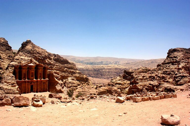 Parte da cidade de Petra na Jordânia