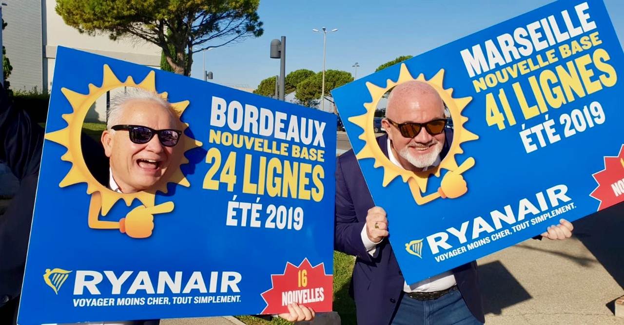Apresentação das bases em Marselha e Bordéus da Low Cost Ryanair