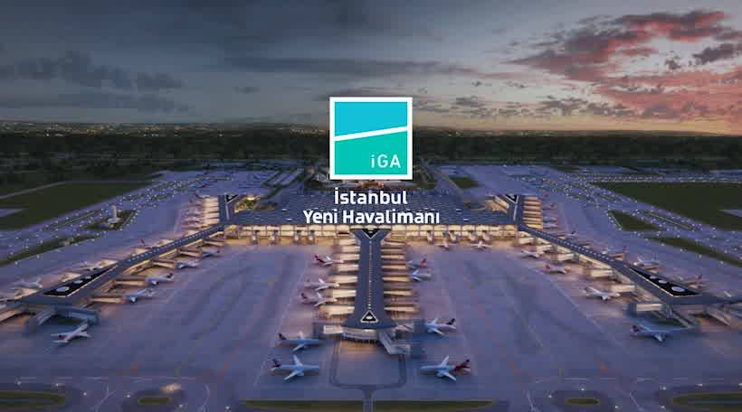 Visto de cma o Novo aeroporto de Istambul na Turquia