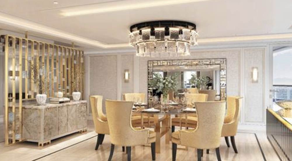 Sala de jantar da suite de 10.000€ por noite