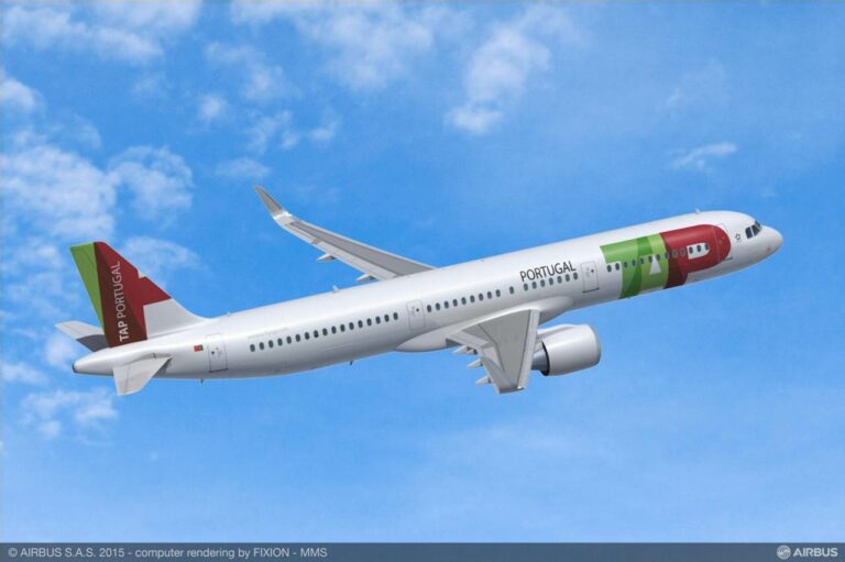 Aeronave A321neo com as cores da TAP Air Portugal