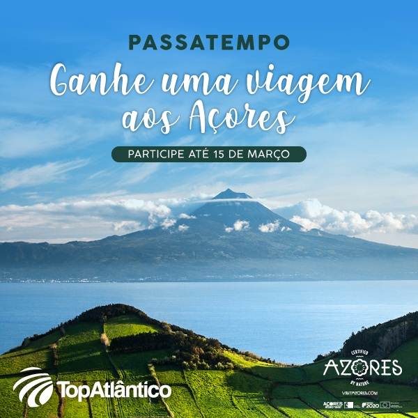 Passatempo Ganhe uma viagem aos Açores da TopAtlântico