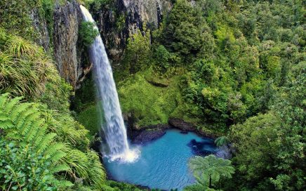 Catarata Bridal Veil na Nova Zelândia