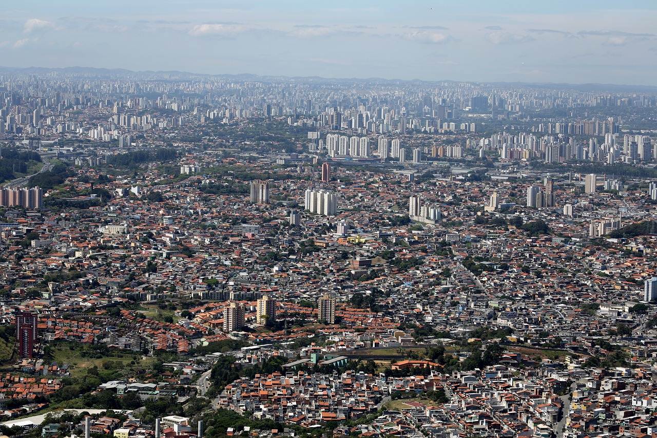 Vista aérea da cidade de São Paulo no Brasil
