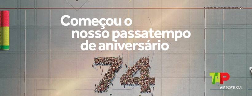 Passatempo Aniversário 74 anos da TAP Air Portugal