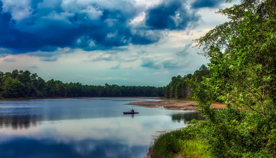 Canoagem no Lago Basto em Nova Jersey
