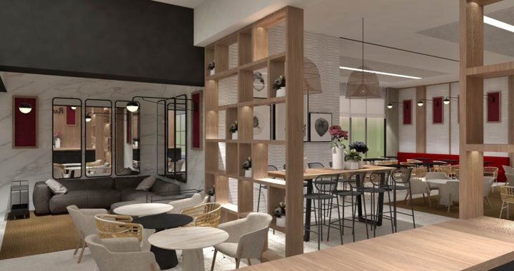 Lounge do hotel Ramada by Wyndham Madrid