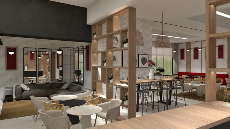 Lounge do hotel Ramada by Wyndham Madrid