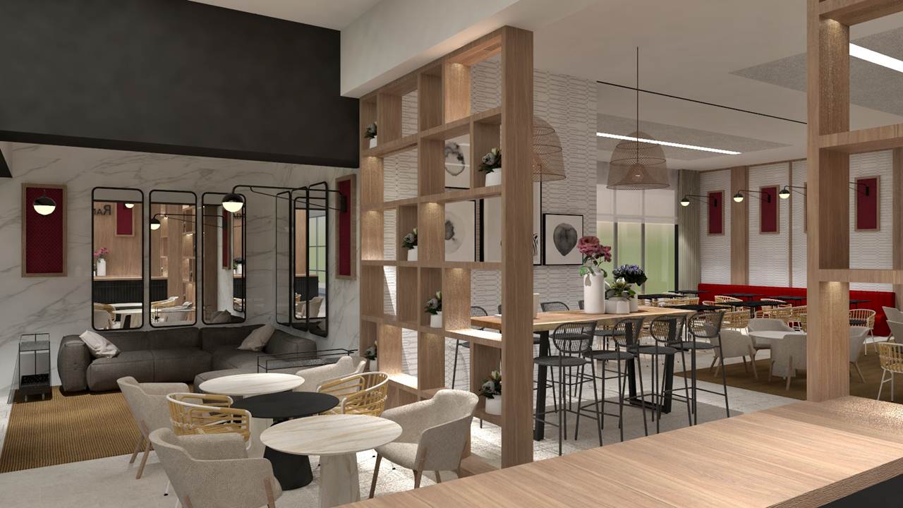 Lounge do hotel Ramada by Wyndham Madrid