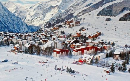 Resort de Ski em França no Inverno