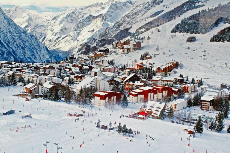 Resort de Ski em França no Inverno